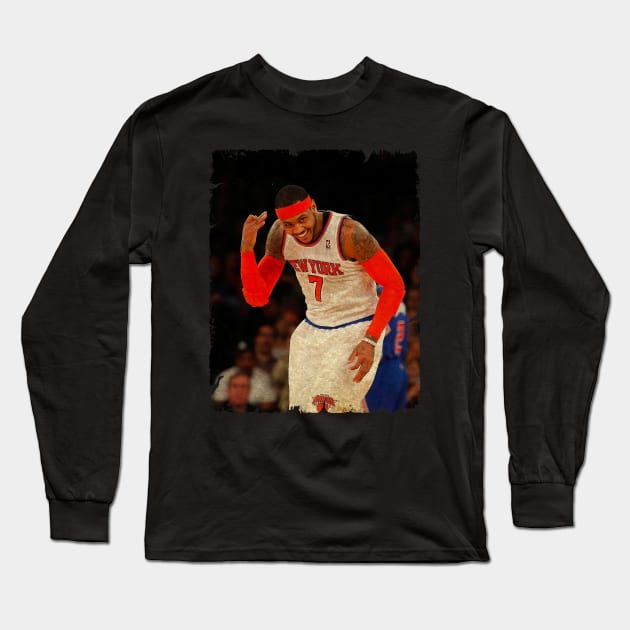 Carmelo Anthony, New York Knicks Highlights Long Sleeve T-Shirt by Wendyshopart